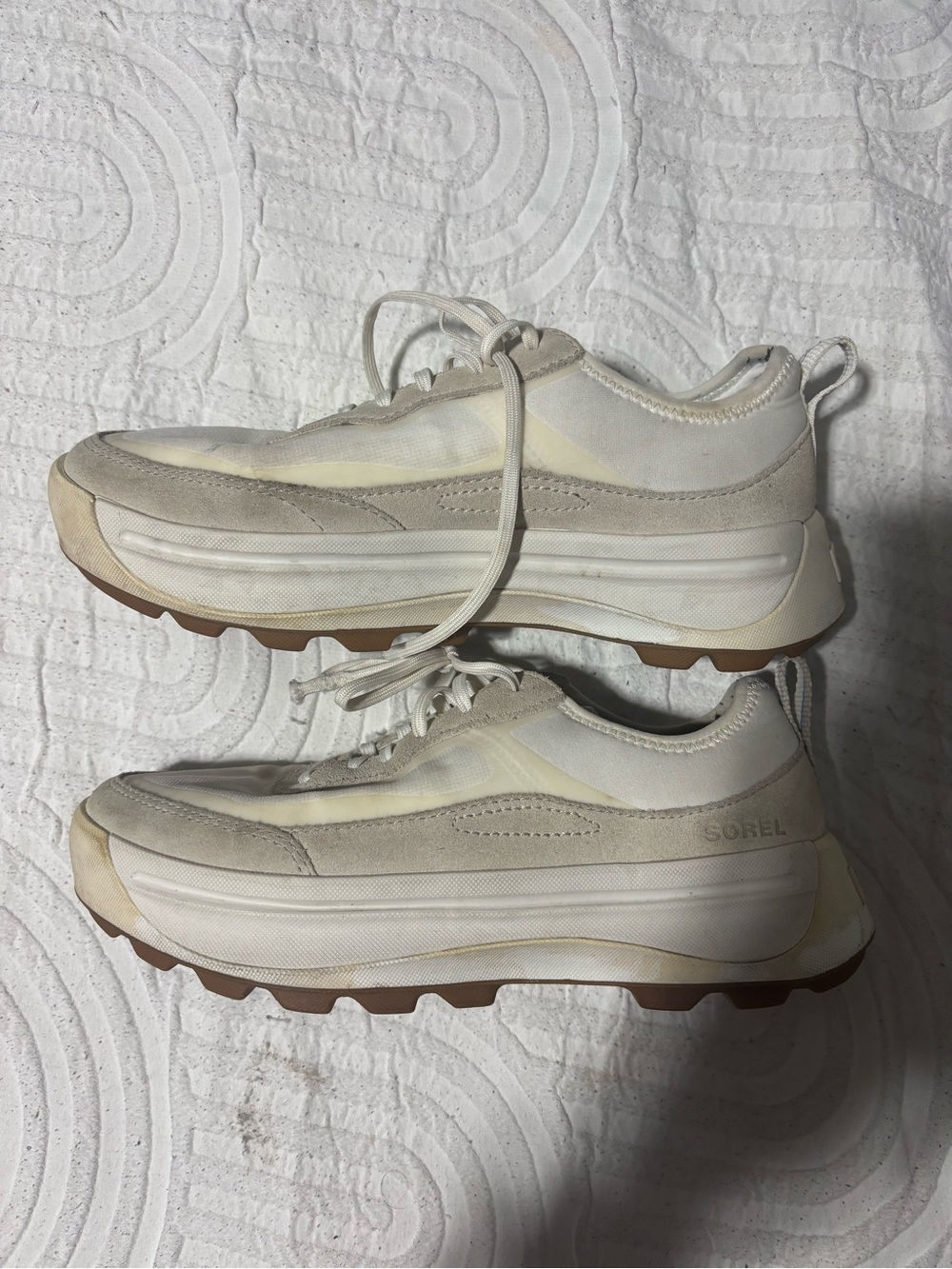 Sorel Women's Off-White Cream Platform Sneakers